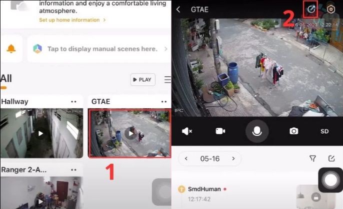 Chọn camera IMOU cần chia sẻ