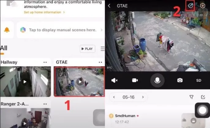 Chọn camera IMOU cần chia sẻ