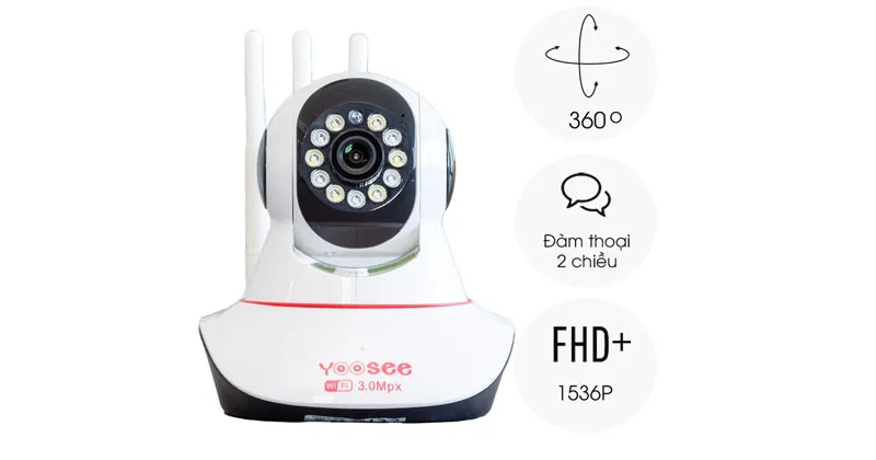 Camera Yoosee chính hãng 3 râu đàm thoại hai chiều