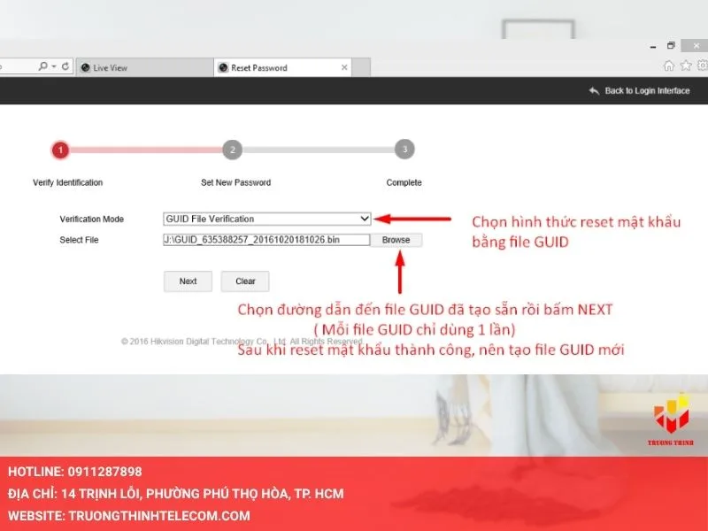 Chọn chế độ Import GUID File