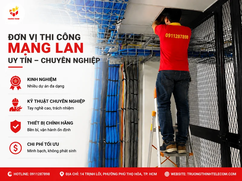 Đơn vị thi công mạng LAN uy tín chuyên nghiệp