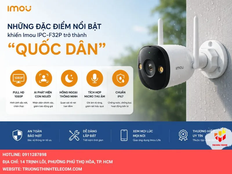 Những đặc điểm nổi bật khiến Imou IPC-F32P trở thành Quốc dân