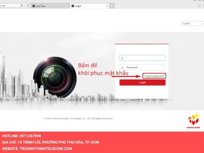 Reset mật khẩu Hikvision qua câu hỏi bảo mật