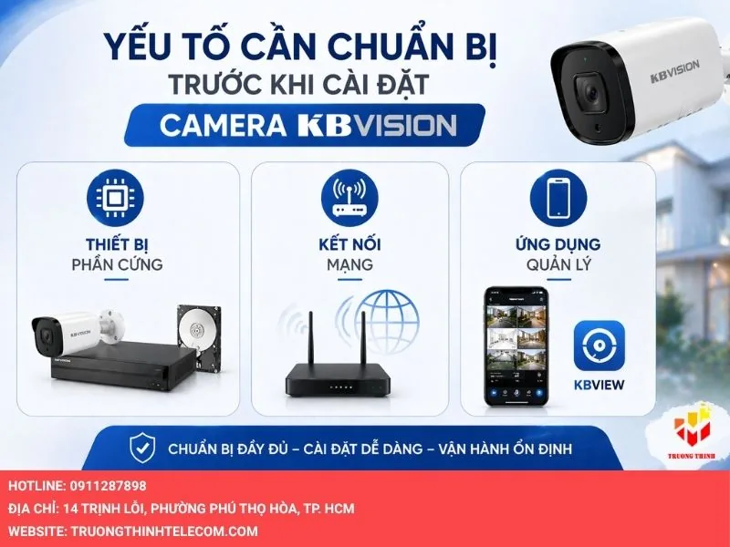 Yếu tố cần chuẩn bị trước khi cài đặt camera KBVision