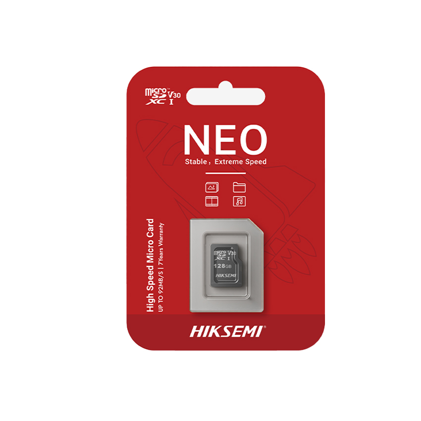 Thẻ nhớ lưu trữ Hiksemi NEO MicroSD 128GB ĐỎ