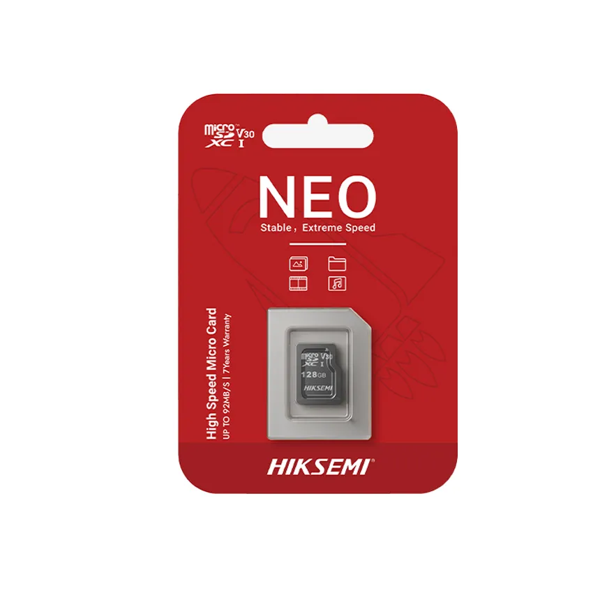 Thẻ nhớ lưu trữ Hiksemi NEO MicroSD 128GB ĐỎ