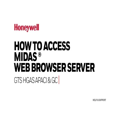 Phần cấu hình và quản lý hệ thống Honeywell Web Browser