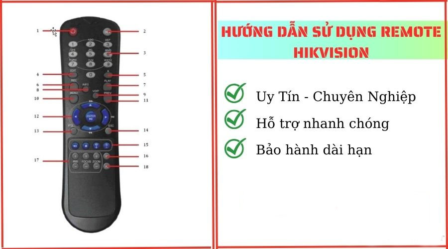 Hướng dẫn sử dụng điều khiển từ xa hồng ngoại