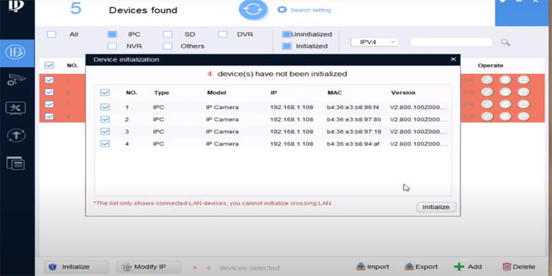 Tiếp tục bấm Initialize