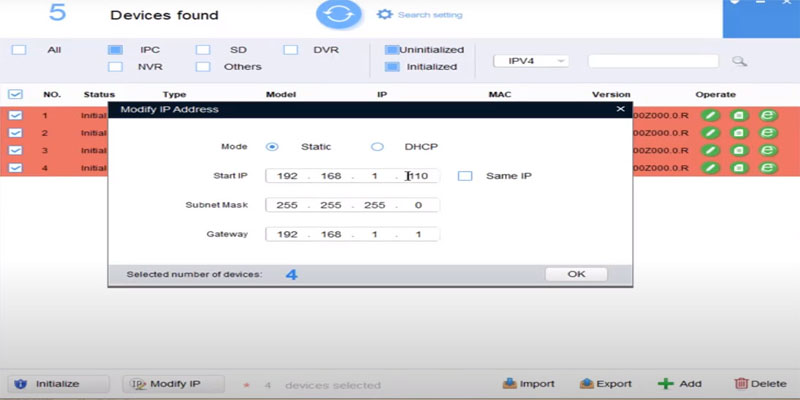 Đặt chọn IP tùy ý