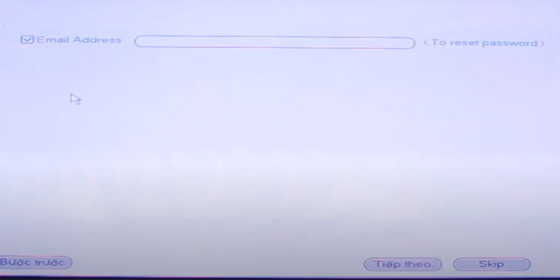 Đặt email để khôi phục mật khẩu