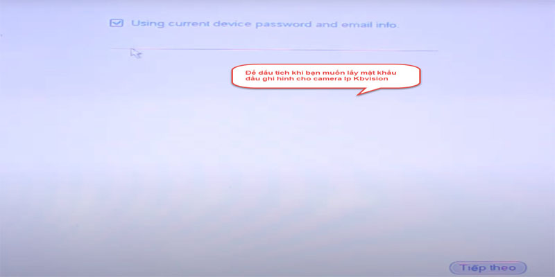 Lấy password của đầu ghi làm password mặc định chung