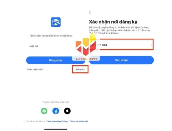 Tạo tài khoản mới trên ứng dụng Yoosee