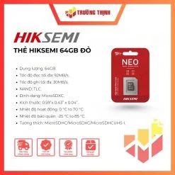 THẺ HIKSEMI 64GB ĐỎ