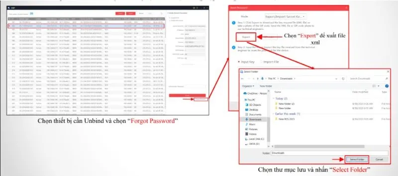 Xuất file .xml bằng SADP Tool