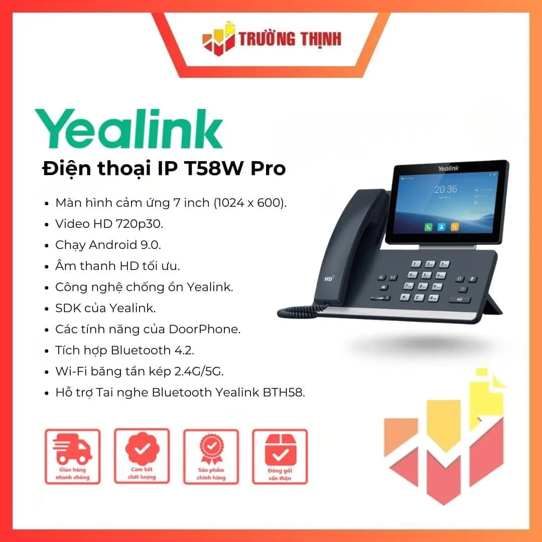 Điện thoại IP Yealink T58W Pro with camera