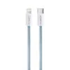 Cáp Sạc nhanh (Type C-L 27w) dây dù xanh nhạt Volwatt GE-024-CL
