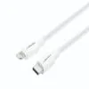 Cáp sạc siêu nhanh (Type C-L 27w) dây trắng trơn Volwatt GE-025-CL