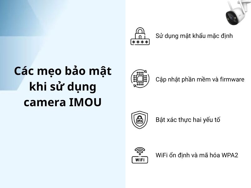 Các mẹo bảo mật khi sử dụng camera IMOU