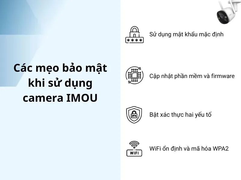 Các mẹo bảo mật khi sử dụng camera IMOU
