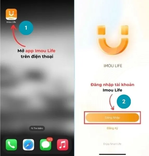 Đăng nhập ứng dụng Imou Life