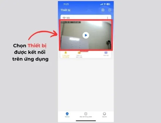 Chọn thiết bị bạn cần xóa dữ liệu camera trên điện thoại