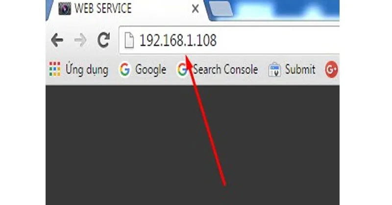 Nhập địa chỉ IP đầu ghi hình