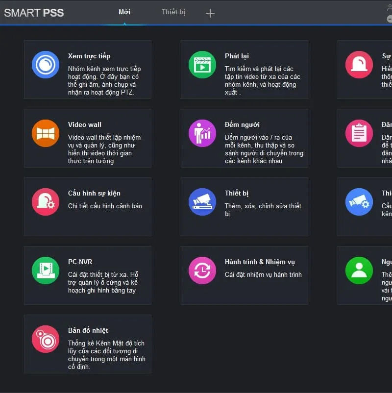 Mở phần mềm Smart PSS để reset đầu ghi Dahua