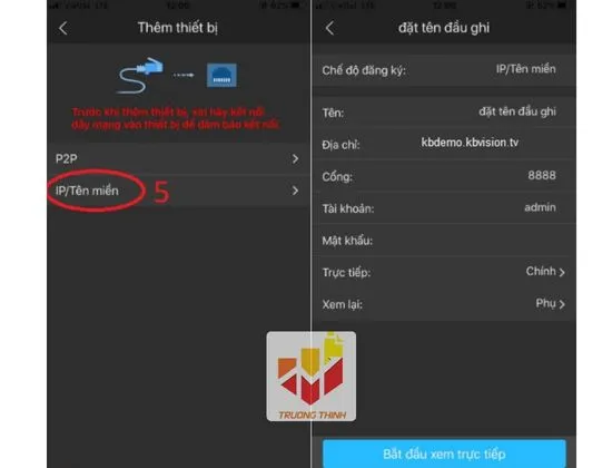 Xem camera trên ứng dụng KBVIEW