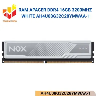 Ram Apacer DDR4 16GB 3200MHz OC NOX White AH4U08G32C28YMWAA-1