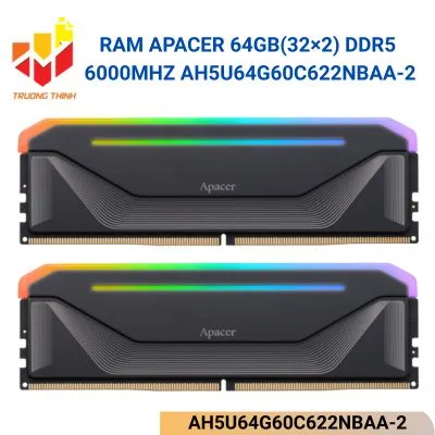 Ram Apacer NOX RGB 64GB(32×2) DDR5 6000MHz AH5U64G60C622NBAA-2