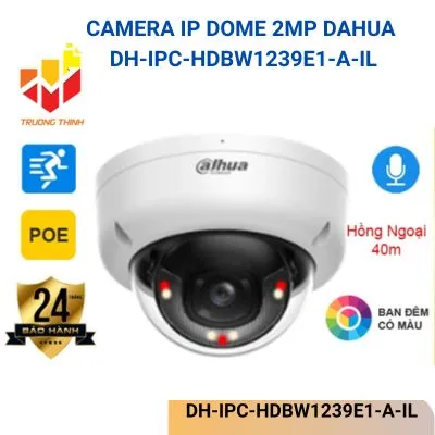 Camera IP Dome 2MP DAHUA DH-IPC-HDBW1239E1-A-IL