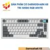 Bàn phím cơ Darmoshark K8 Tri-mode RGB White