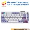 Bàn phím cơ Darmoshark TOP 75 Tri-mode RGB White