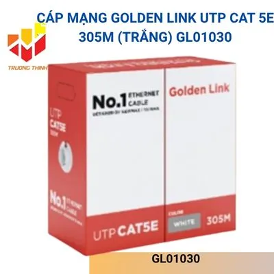 Cáp mạng Golden Link UTP Cat 5e Platinum 305m/cuộn, (Trắng) GL01030