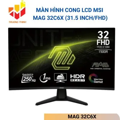 Màn hình cong LCD MSI MAG 32C6X (31.5 inch/FHD)