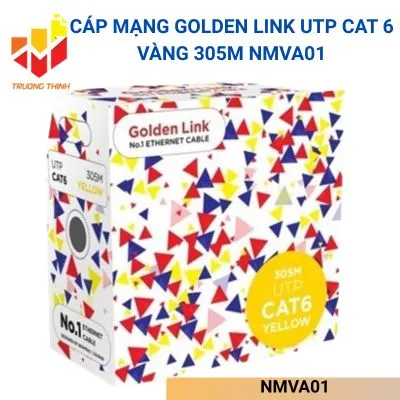 Cáp mạng Golden Link UTP Cat 6 Platinum Vàng 305m NMVA01