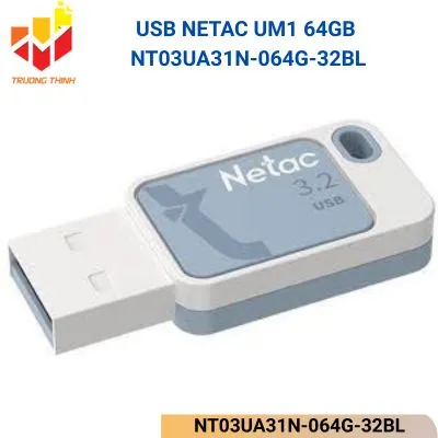 USB Netac UM1 USB3.2 Flash Drive 64GB NT03UA31N-064G-32BL