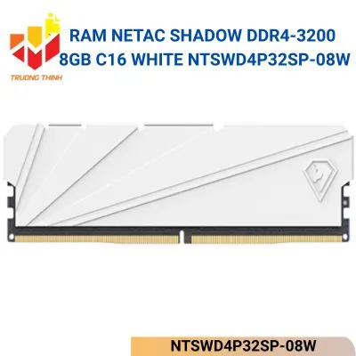 Ram Netac Shadow S DDR4-3200 8GB C16 White NTSWD4P32SP-08W