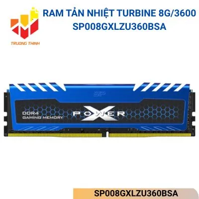 RAM Tản nhiệt Turbine 8G/3600 Màu Xanh SP008GXLZU360BSA