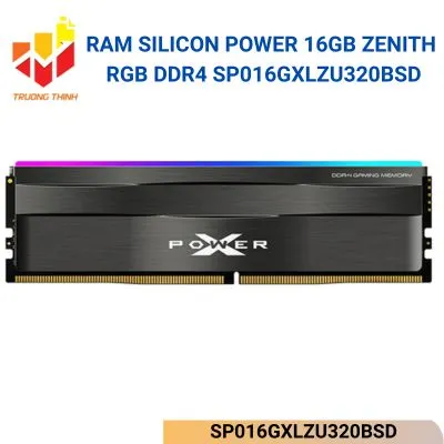 Ram Silicon Power 16GB Zenith RGB DDR4 SP016GXLZU320BSD