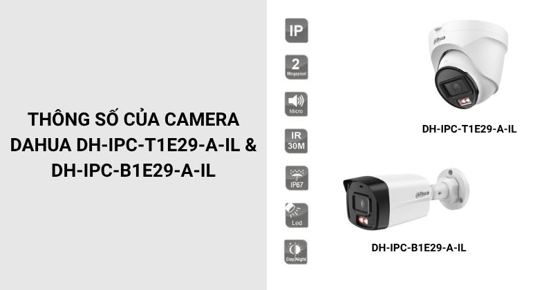 Thông số của trọn bộ 8 camera IP Dahua TT08-E29-A-IL