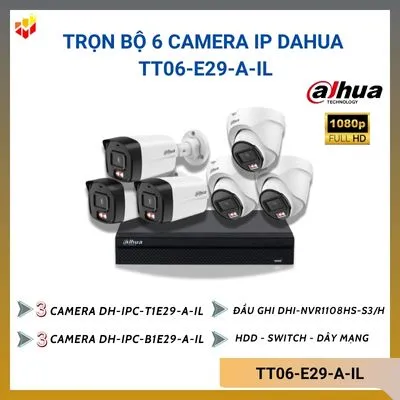 Trọn bộ 6 camera IP Dahua TT06-E29-A-IL