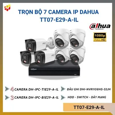 Trọn bộ 7 camera IP Dahua TT07-E29-A-IL