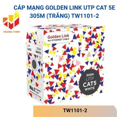 Cáp Mạng Cat5e Golden Link Taiwan 305m TW1101-2 Trắng