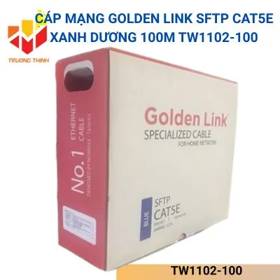 Cáp Mạng Cat5E SFTP Golden Link 100m (TW1102-100) Xanh Dương