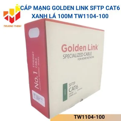 Cáp mạng Golden Link SFTP Cat6 Platinum Xanh lá 100m TW1104-100