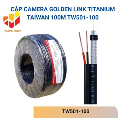 Cáp Camera Golden Link TITANIUM RG59/U+2C TAIWAN 100M TW501-100