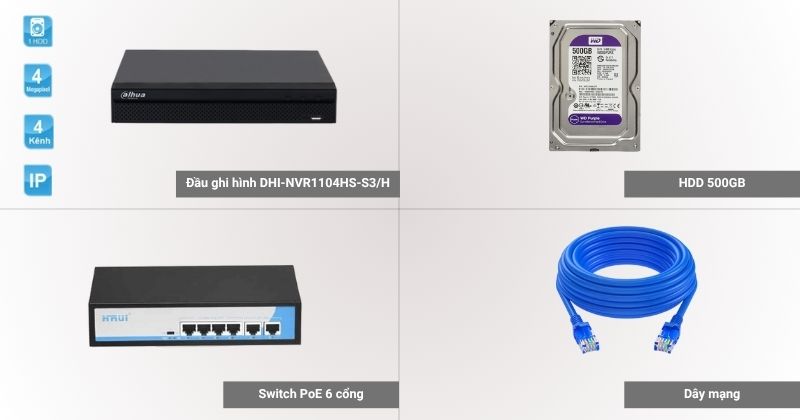 Thông số của đầu ghi DHI-NVR1104HS-S3/H
