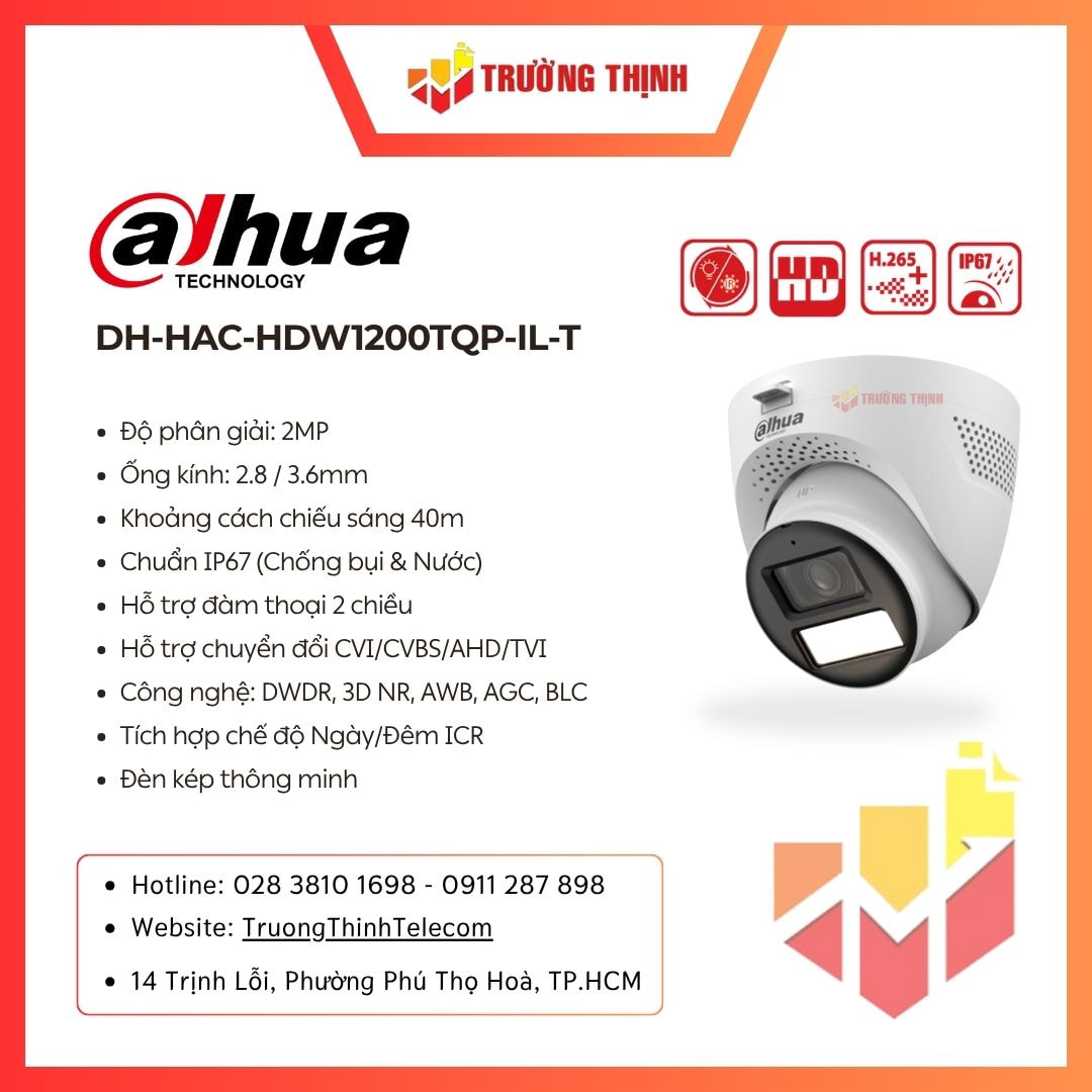 Camera Dahua DH-HAC-HDW1200TQP-IL-T